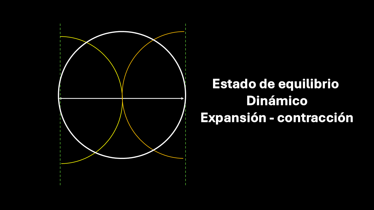 Lámina del autor: estado de equilibrio dinámico entre expansión y contracción